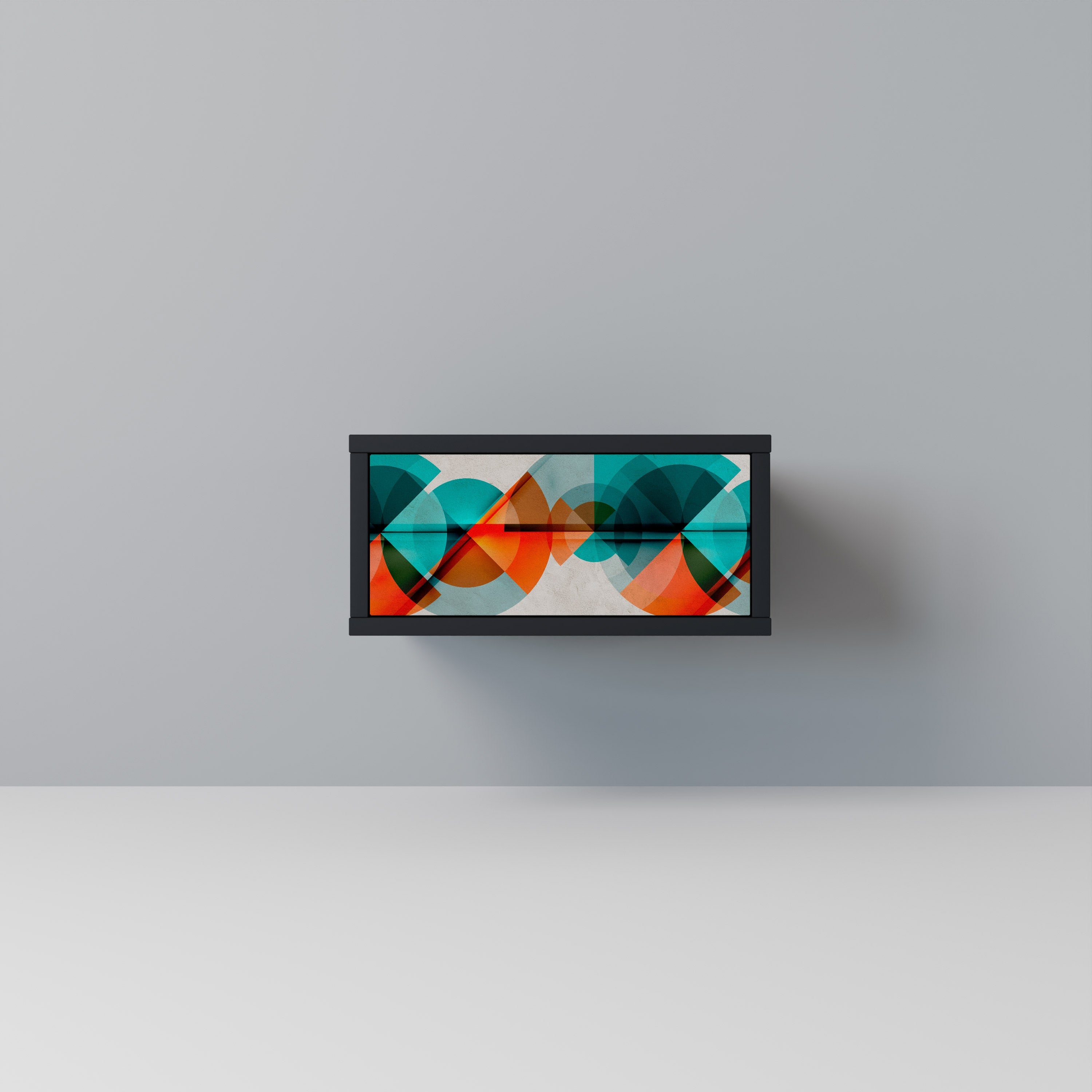 CIRCULAR RHAPSODY Mesa de Cabeceira em Acabamento Preto