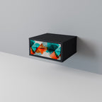 CIRCULAR RHAPSODY Nightstand in Black Finish