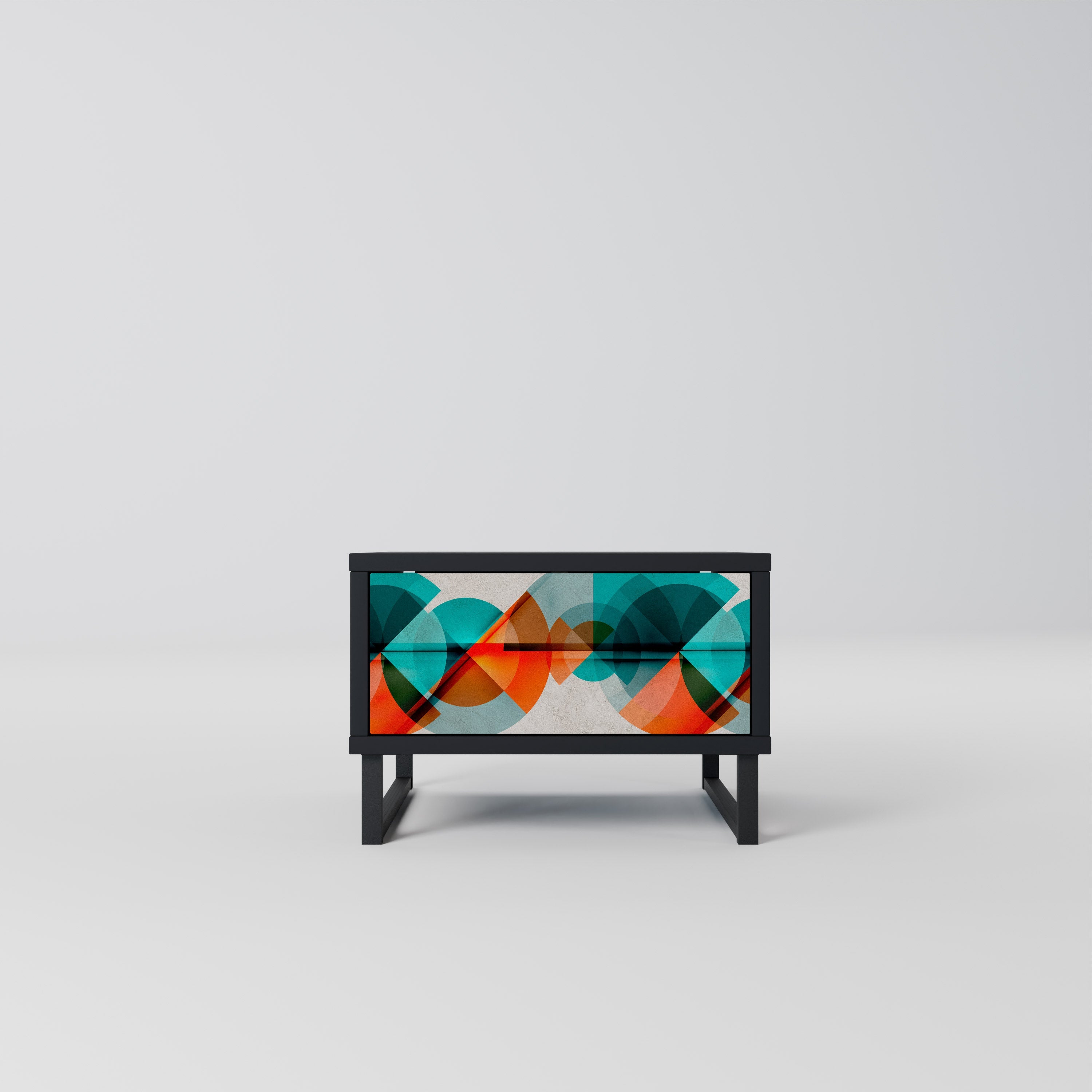 CIRCULAR RHAPSODY Mesa de Cabeceira em Acabamento Preto