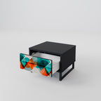 CIRCULAR RHAPSODY Nightstand in Black Finish