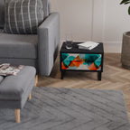 CIRCULAR RHAPSODY Nightstand in Black Finish