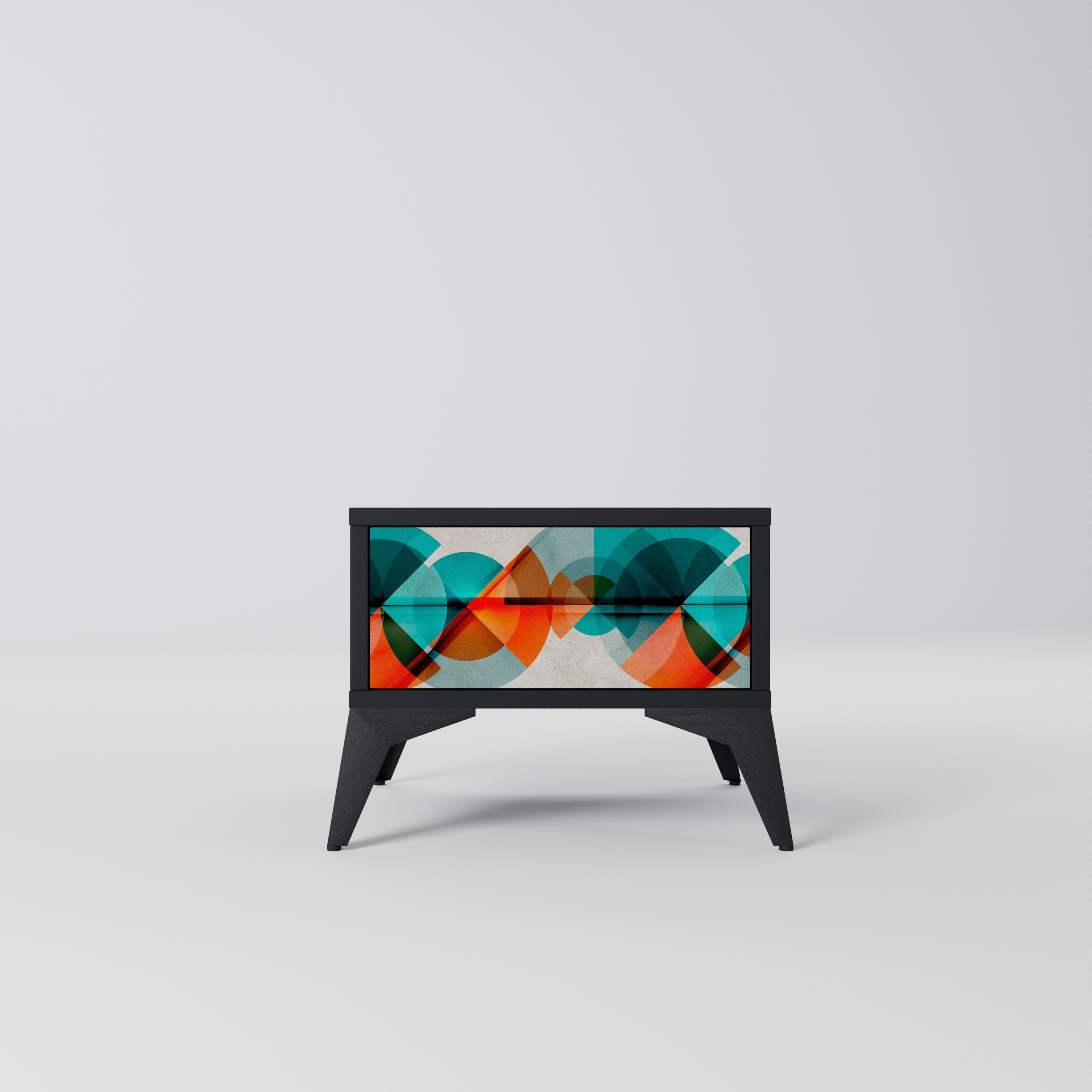 CIRCULAR RHAPSODY Mesa de Cabeceira em Acabamento Preto