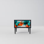 CIRCULAR RHAPSODY Nightstand in Black Finish