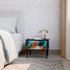 CIRCULAR RHAPSODY Nightstand in Black Finish