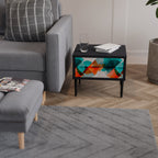 CIRCULAR RHAPSODY Nightstand in Black Finish