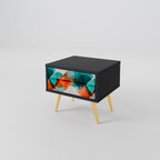 CIRCULAR RHAPSODY Nightstand in Black Finish