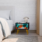 CIRCULAR RHAPSODY Nightstand in Black Finish