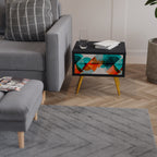 CIRCULAR RHAPSODY Nightstand in Black Finish