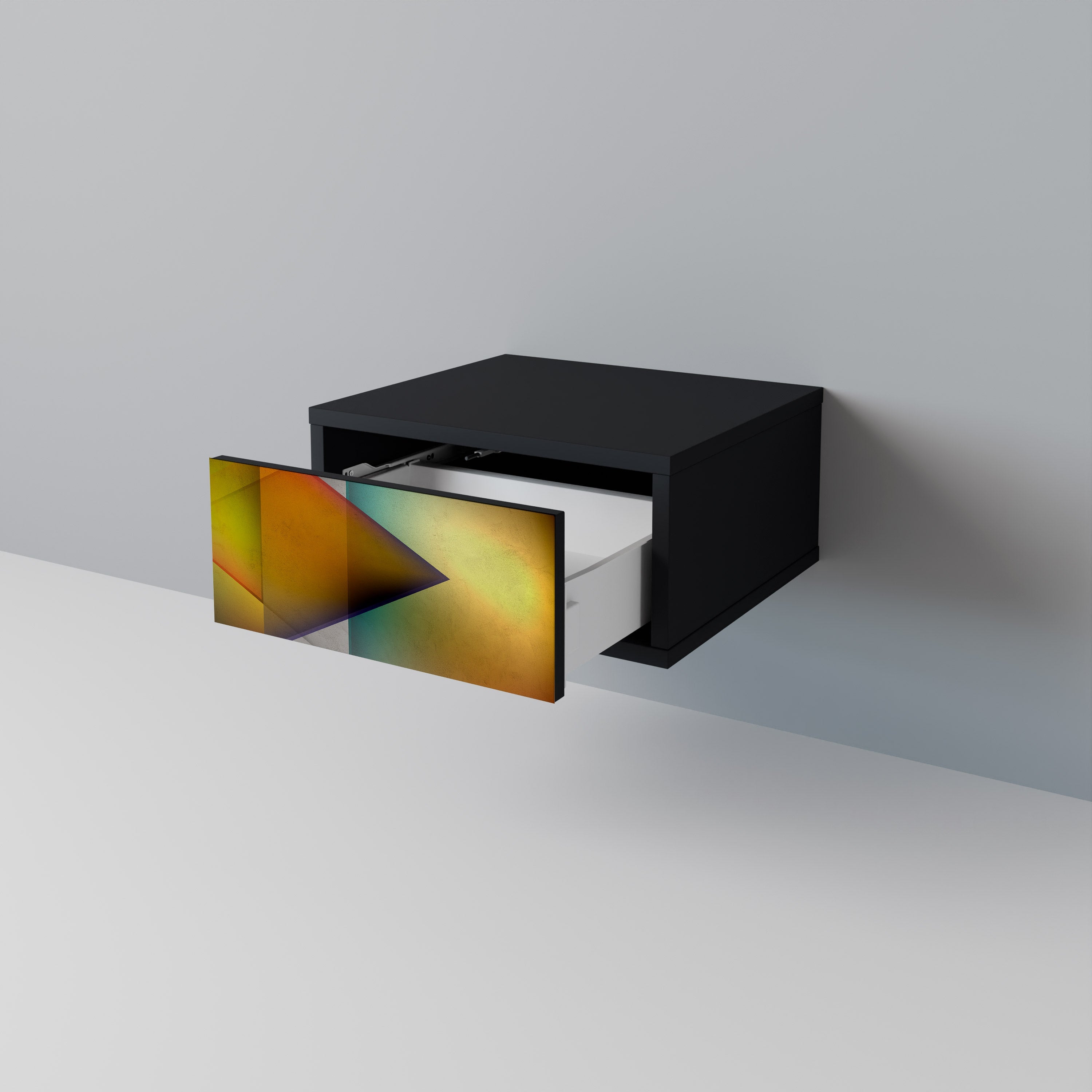 PIERCING SHARPNESS Mesa de Cabeceira em Acabamento Preto