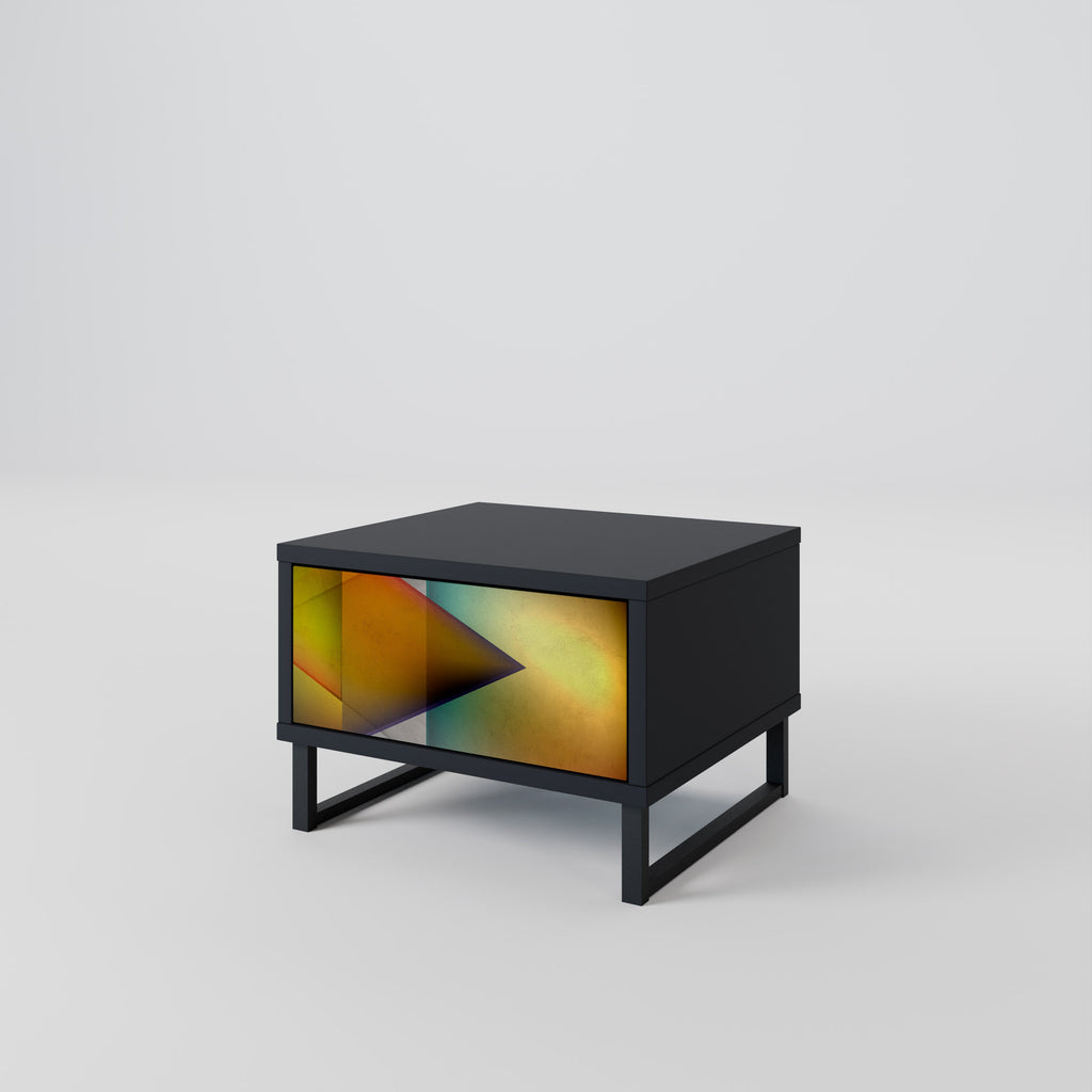 PIERCING SHARPNESS Mesa de Cabeceira em Acabamento Preto