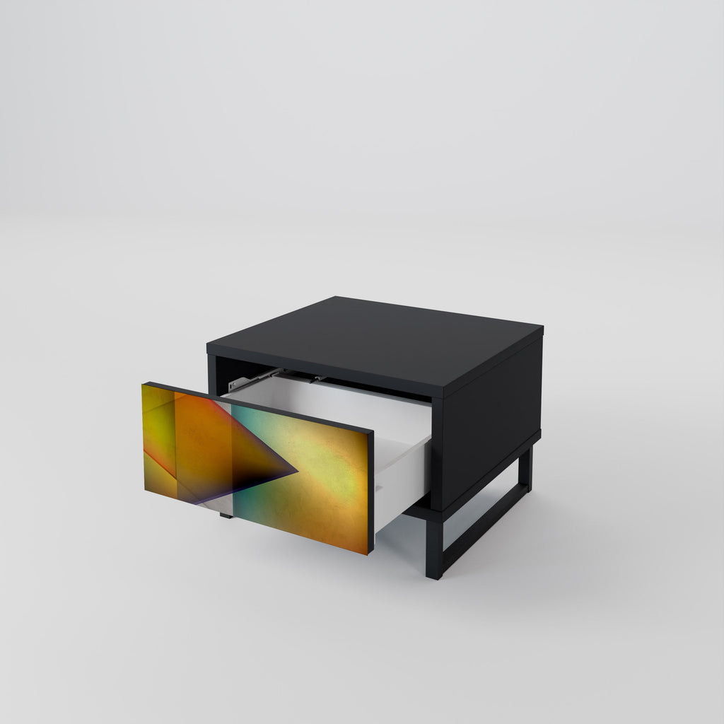 PIERCING SHARPNESS Mesa de Cabeceira em Acabamento Preto