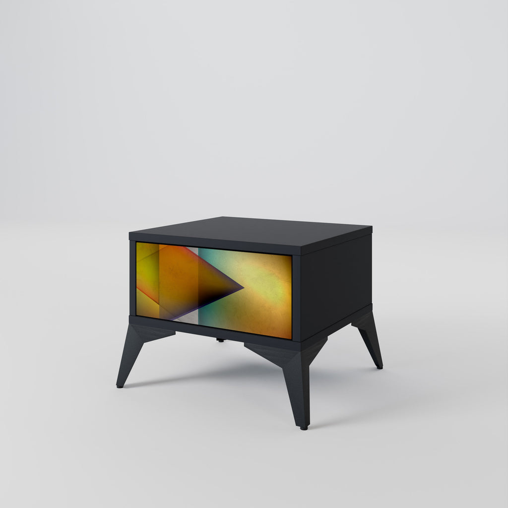 PIERCING SHARPNESS Mesa de Cabeceira em Acabamento Preto