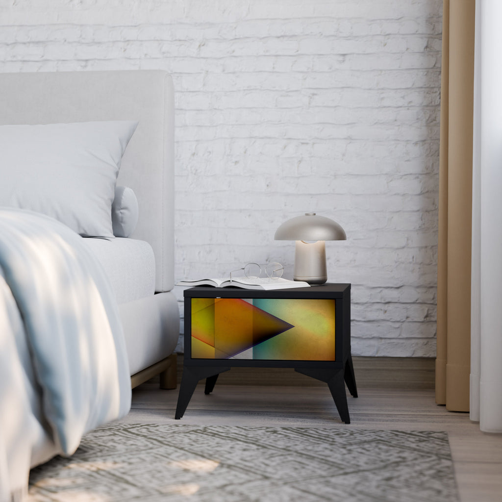 PIERCING SHARPNESS Mesa de Cabeceira em Acabamento Preto