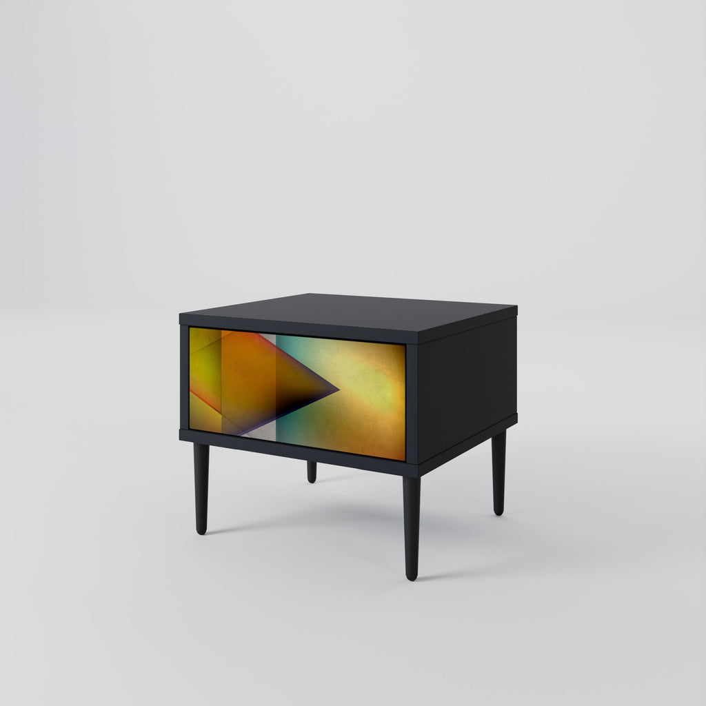 PIERCING SHARPNESS Mesa de Cabeceira em Acabamento Preto