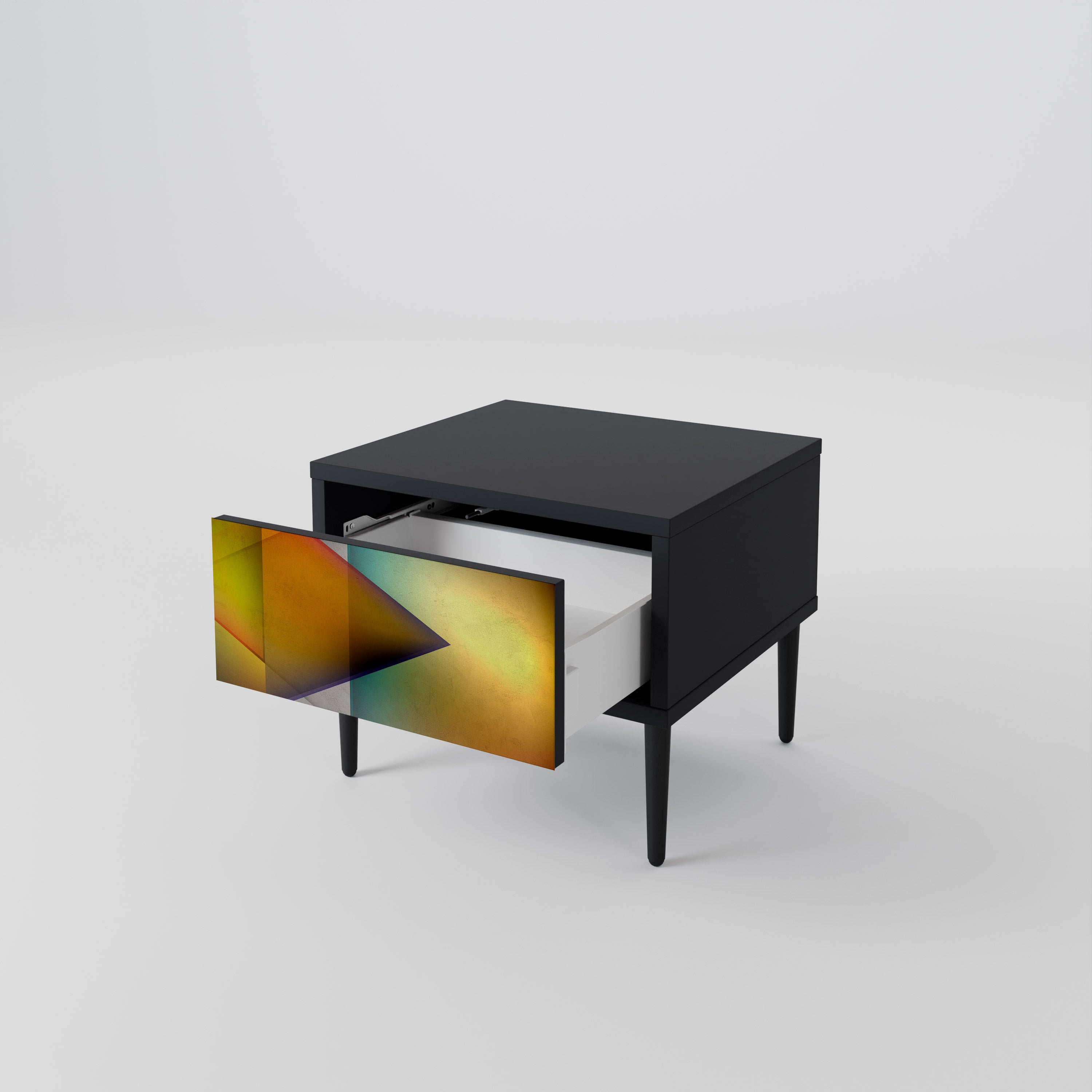 PIERCING SHARPNESS Mesa de Cabeceira em Acabamento Preto