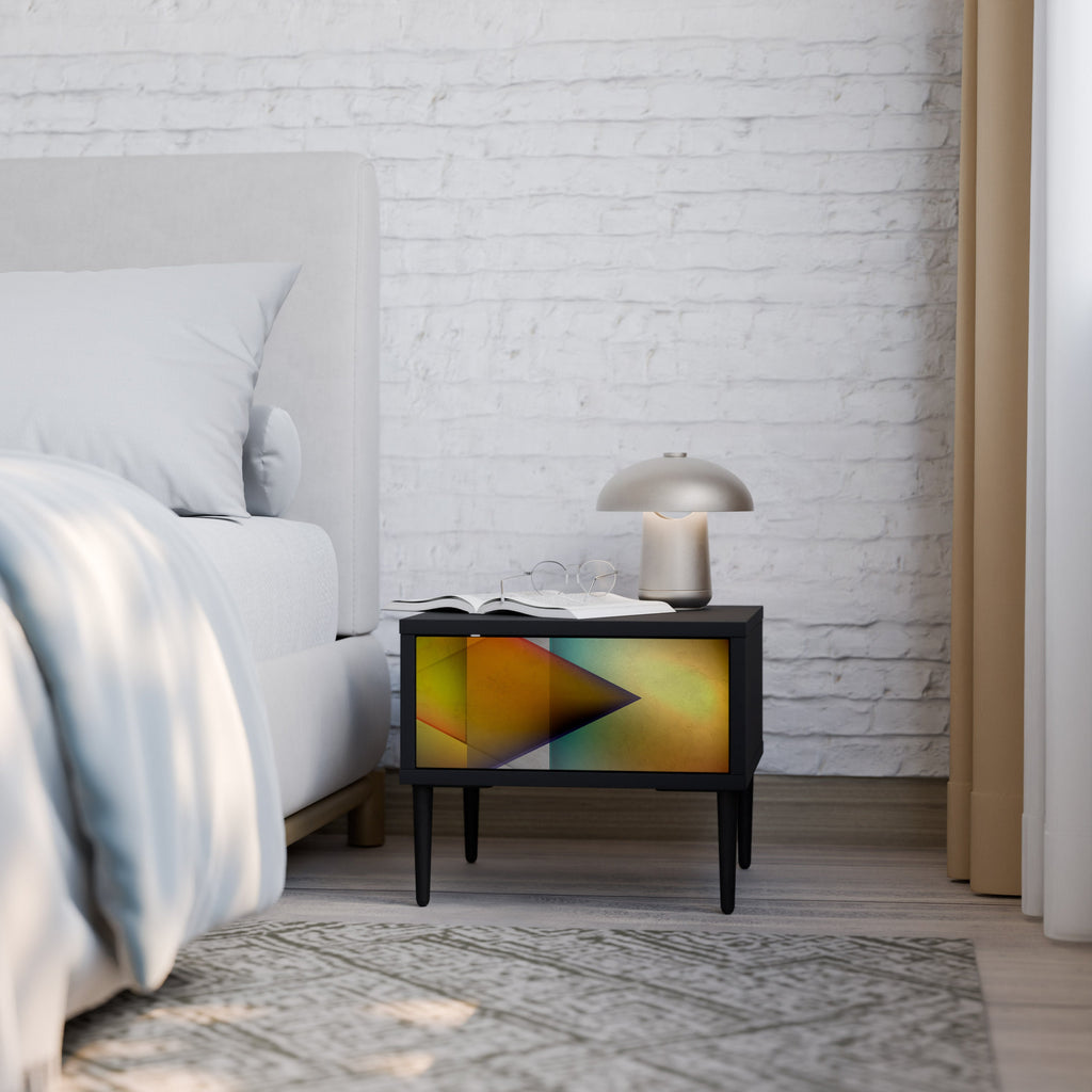 PIERCING SHARPNESS Mesa de Cabeceira em Acabamento Preto