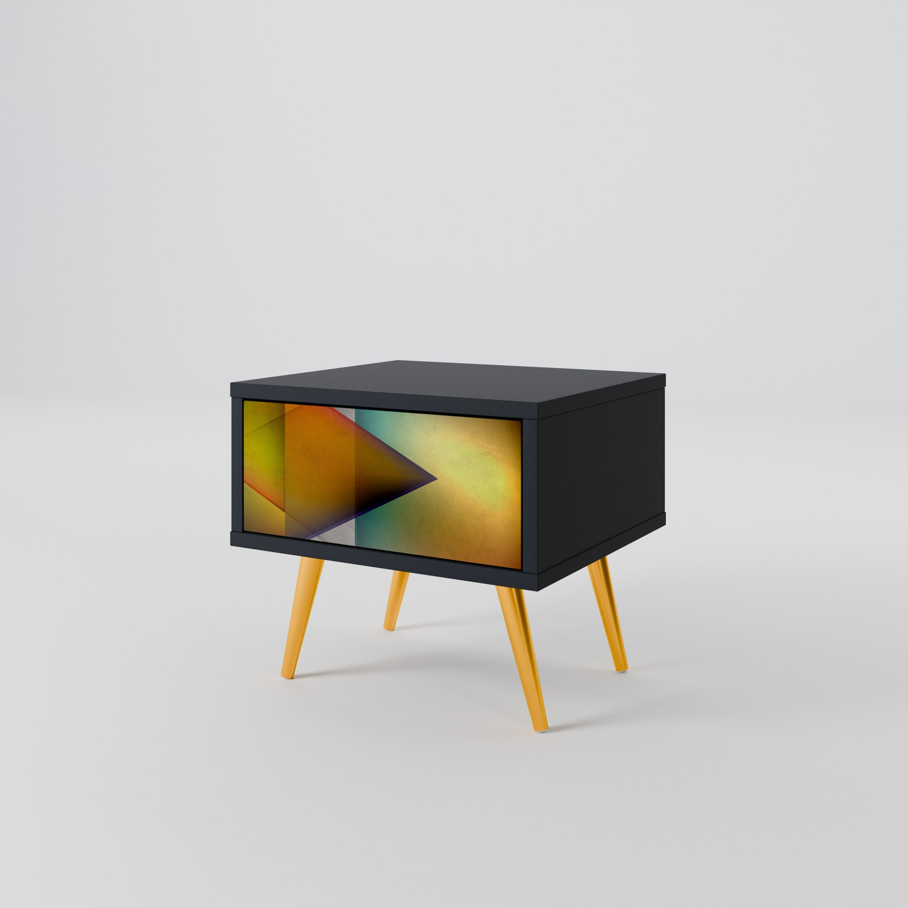 PIERCING SHARPNESS Mesa de Cabeceira em Acabamento Preto