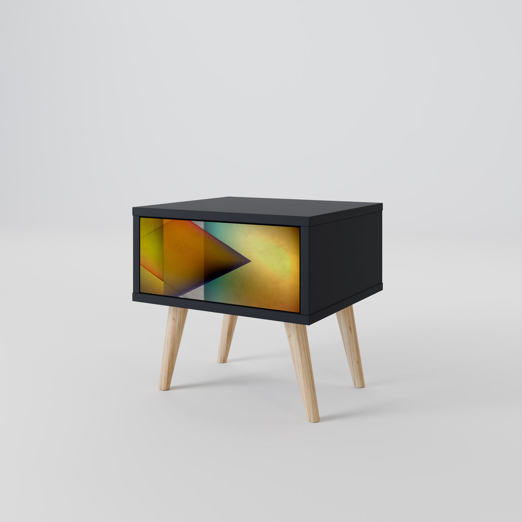 PIERCING SHARPNESS Mesa de Cabeceira em Acabamento Preto