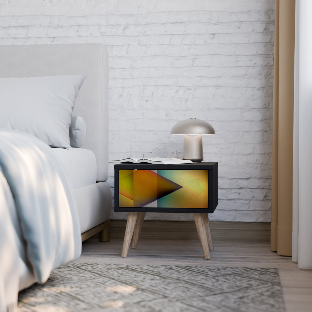 PIERCING SHARPNESS Mesa de Cabeceira em Acabamento Preto