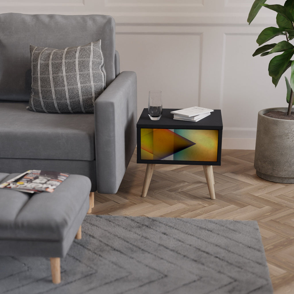 PIERCING SHARPNESS Mesa de Cabeceira em Acabamento Preto