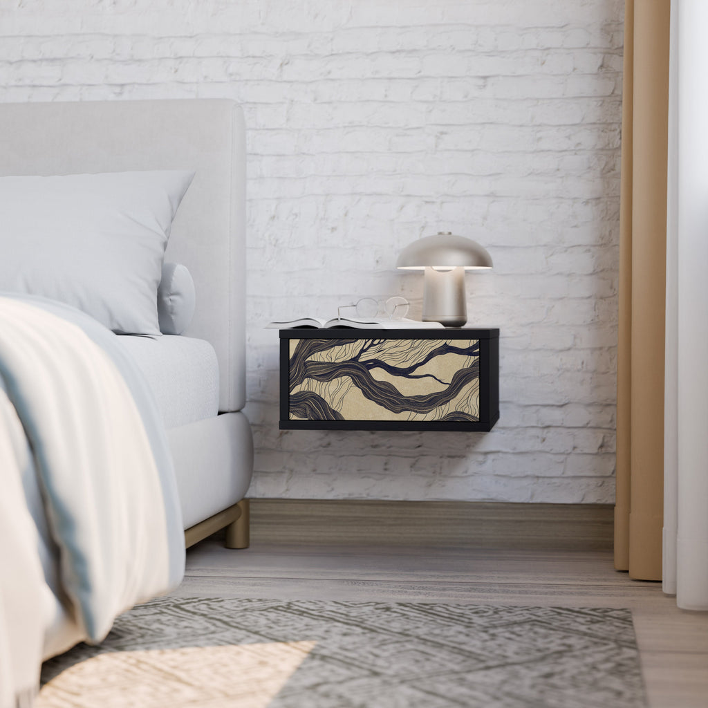 UNIFIED FRAGMENTS Mesa de Cabeceira em Acabamento Preto