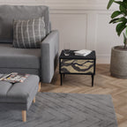 UNIFIED FRAGMENTS Mesa de Cabeceira em Acabamento Preto