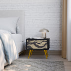 UNIFIED FRAGMENTS Mesa de Cabeceira em Acabamento Preto