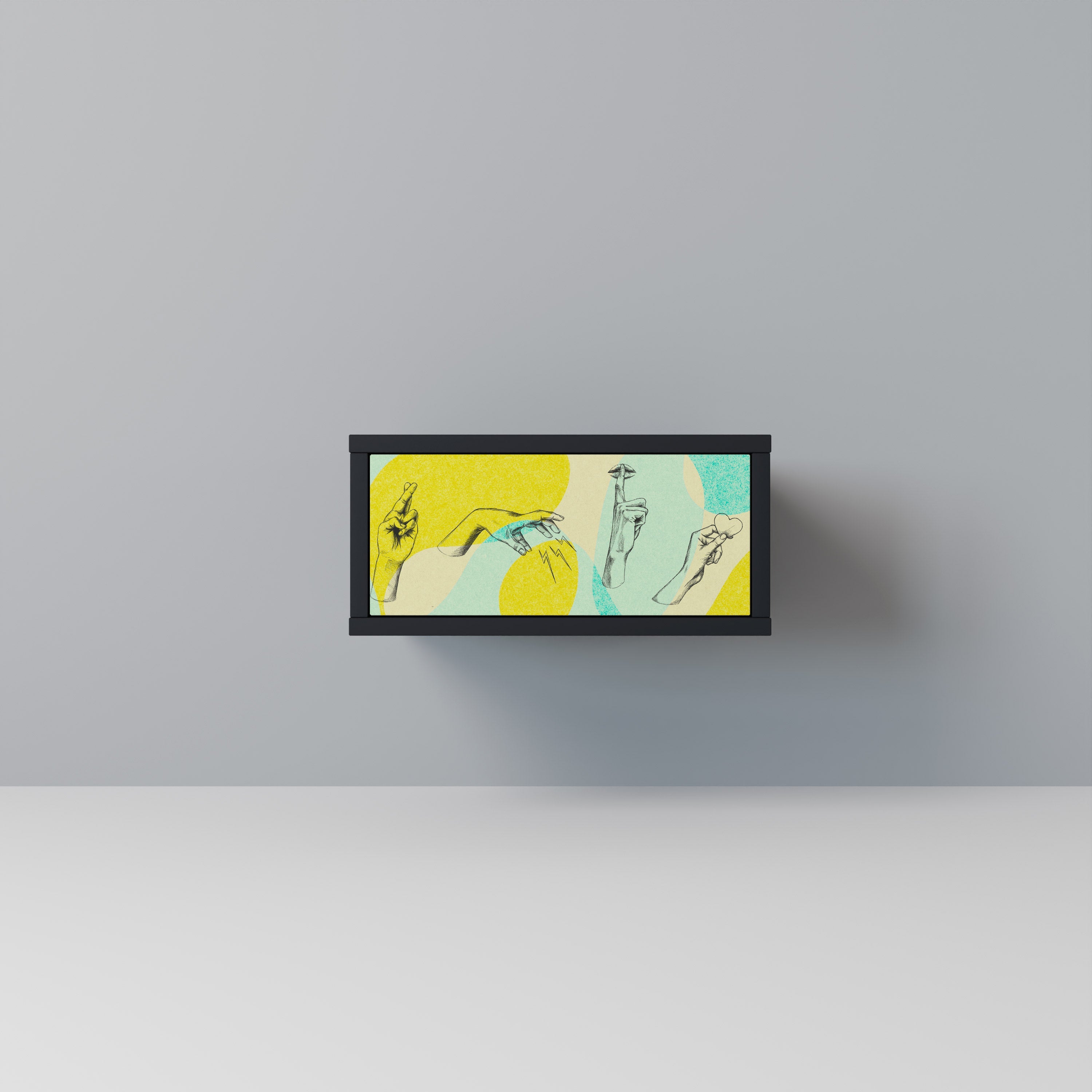 BODY LANGUAGE Mesa de Cabeceira em Acabamento Preto