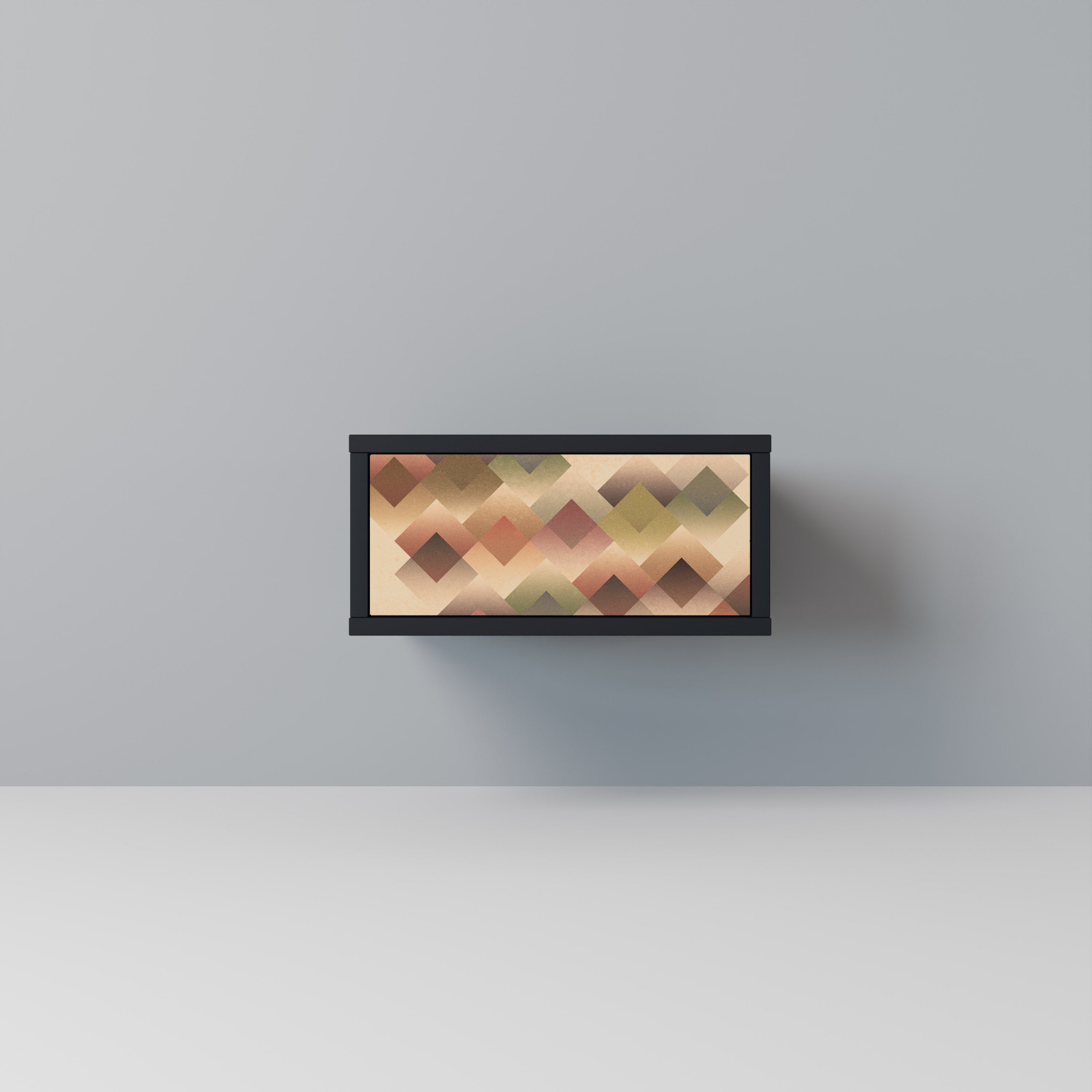 GEOMETRIC FUSION Mesa de Cabeceira em Acabamento Preto