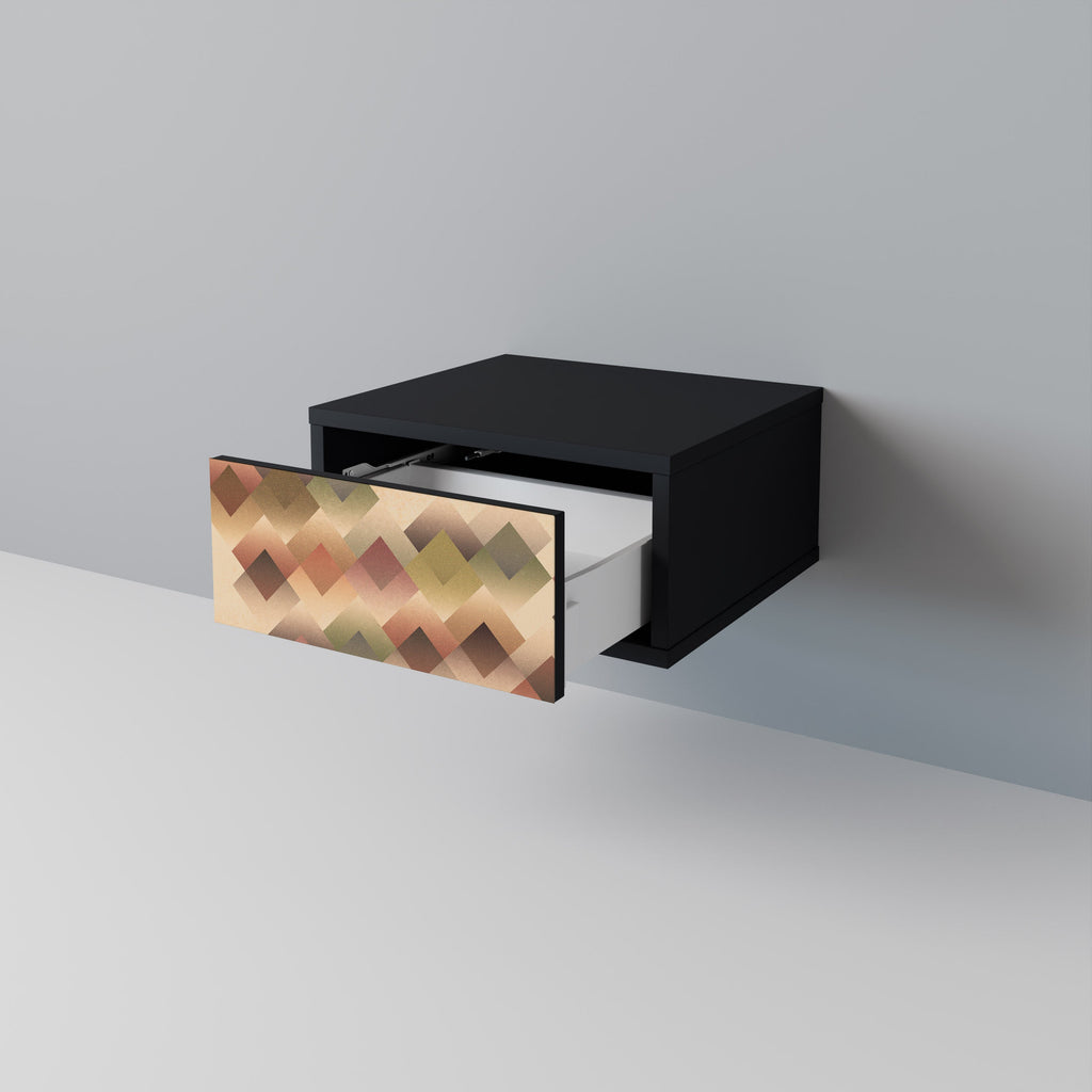 GEOMETRIC FUSION Nightstand in Black Finish
