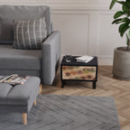 GEOMETRIC FUSION Nightstand in Black Finish