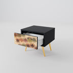 GEOMETRIC FUSION Nightstand in Black Finish