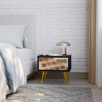 GEOMETRIC FUSION Nightstand in Black Finish