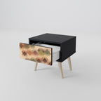 GEOMETRIC FUSION Nightstand in Black Finish