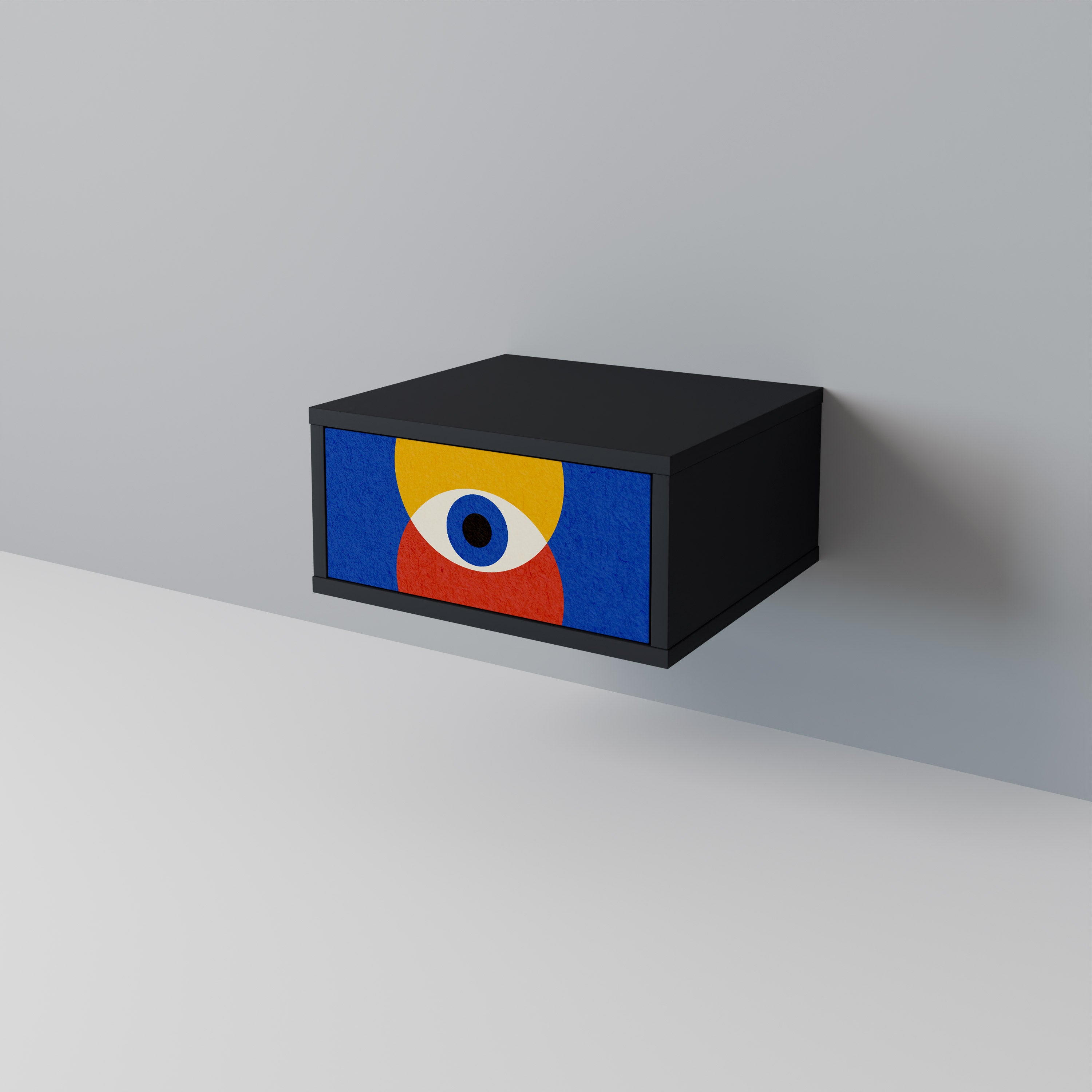 GEOMETRIC EYES Mesa de Cabeceira com Gaveta