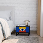 GEOMETRIC EYES Mesa de Cabeceira em Acabamento Preto