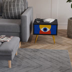 GEOMETRIC EYES Mesa de Cabeceira em Acabamento Preto