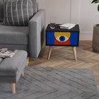 GEOMETRIC EYES Mesa de Cabeceira em Acabamento Preto