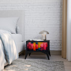 COLORFUL SOUNDS Mesa de Cabeceira em Acabamento Preto