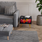 COLORFUL SOUNDS Mesa de Cabeceira em Acabamento Preto