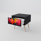 COLORFUL SOUNDS Mesa de Cabeceira em Acabamento Preto