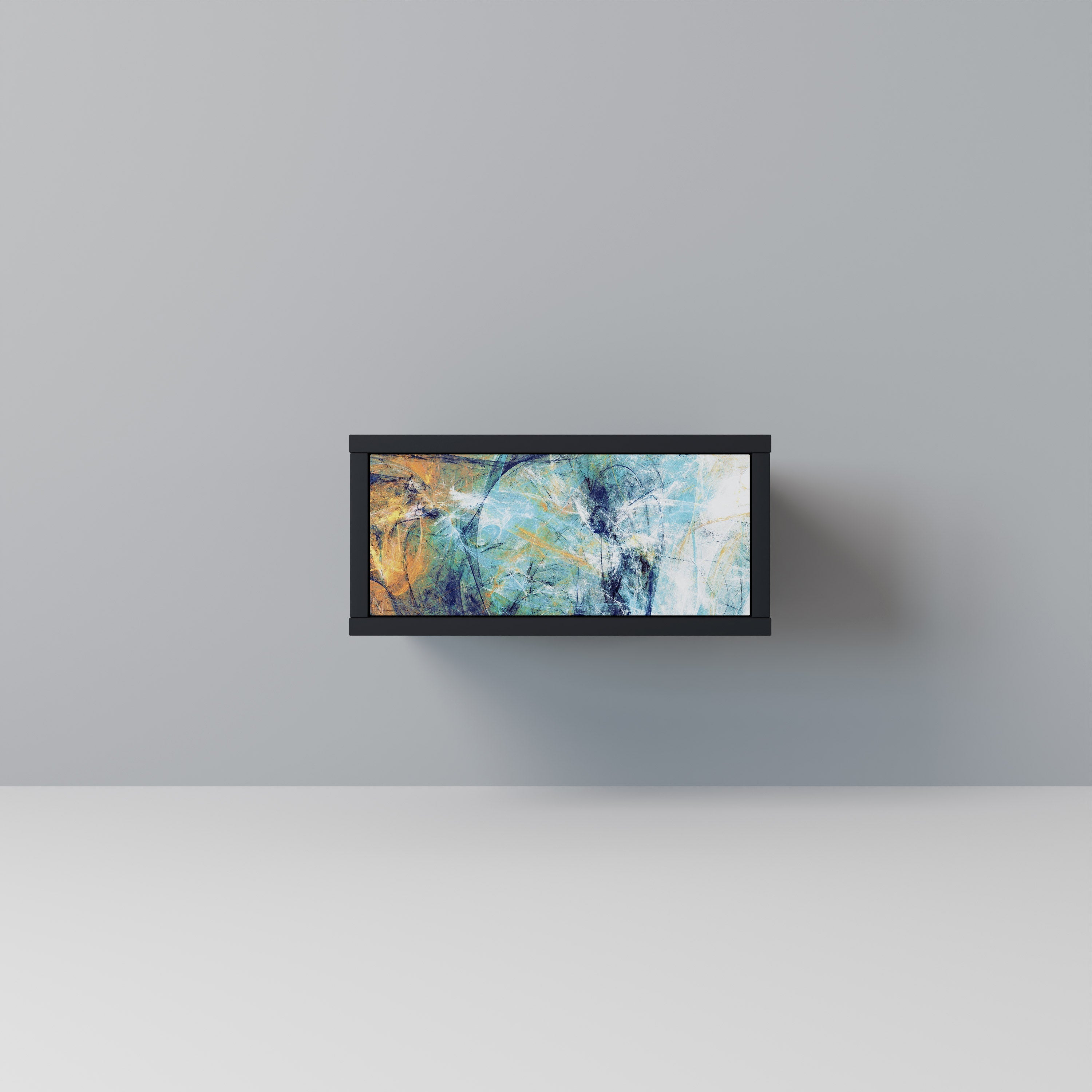 ABSTRACT THOUGHTS Mesa de Cabeceira em Acabamento Preto