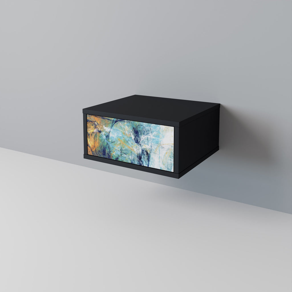 ABSTRACT THOUGHTS Nightstand in Black Finish