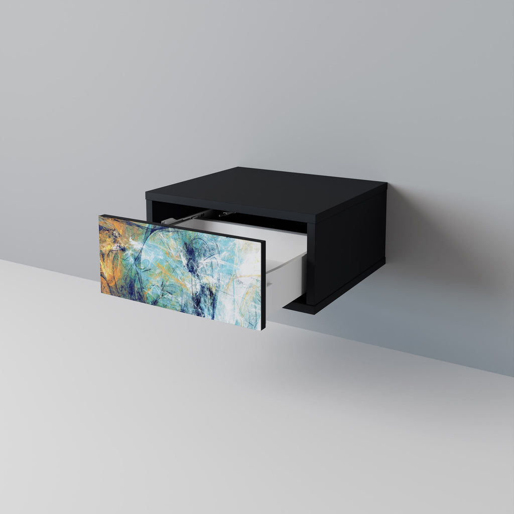 ABSTRACT THOUGHTS Nightstand in Black Finish
