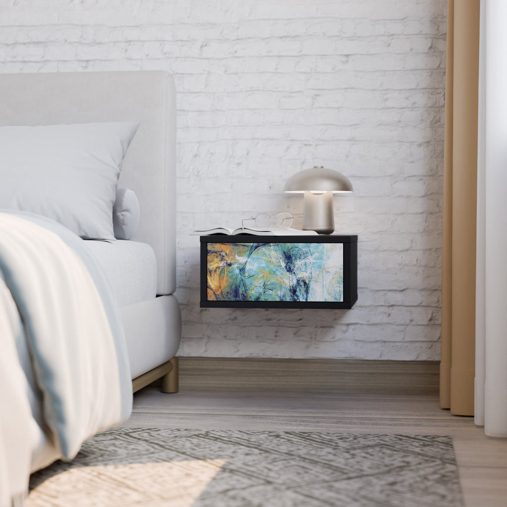 ABSTRACT THOUGHTS Nightstand in Black Finish