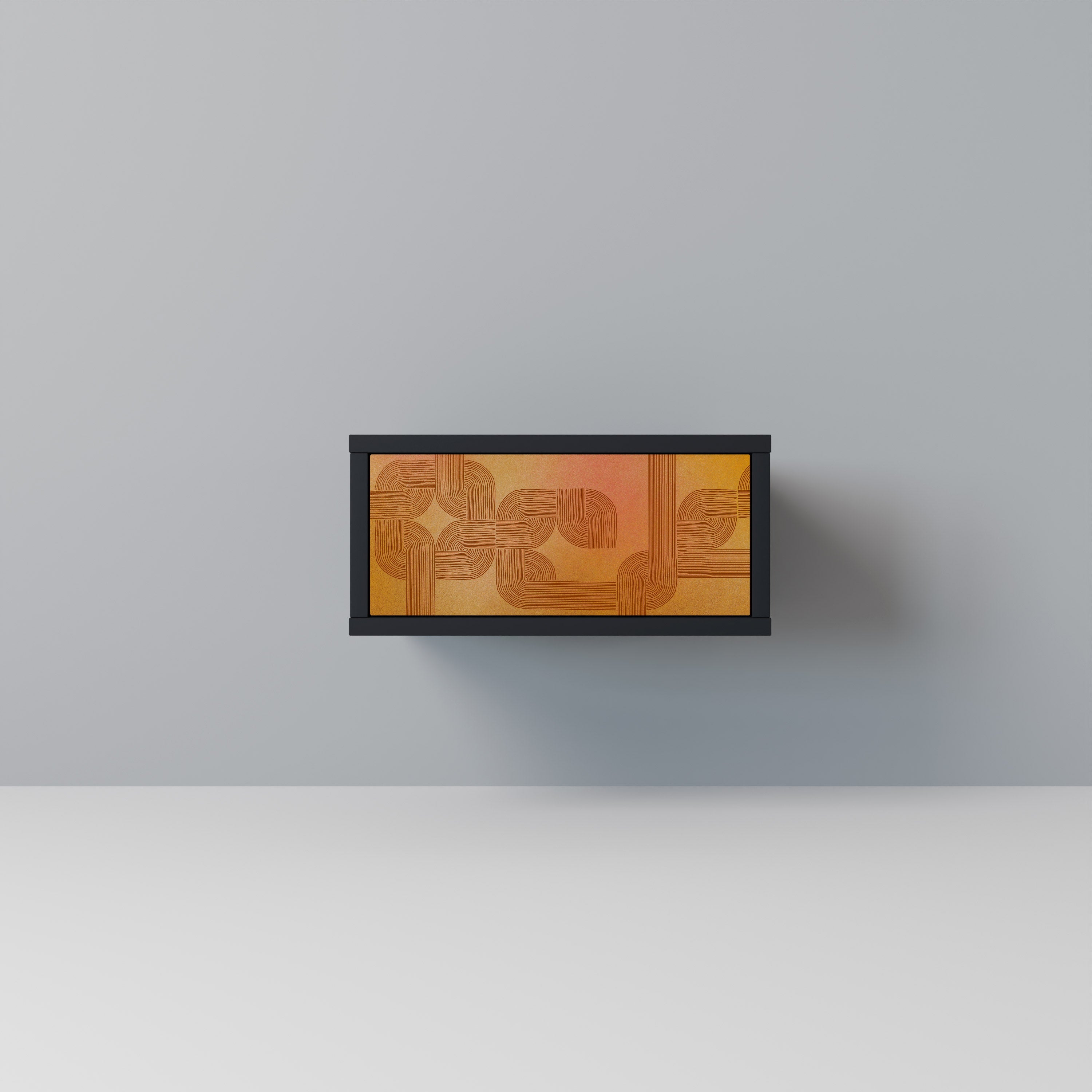 STRENGTHENING RELATION Mesa de Cabeceira em Acabamento Preto