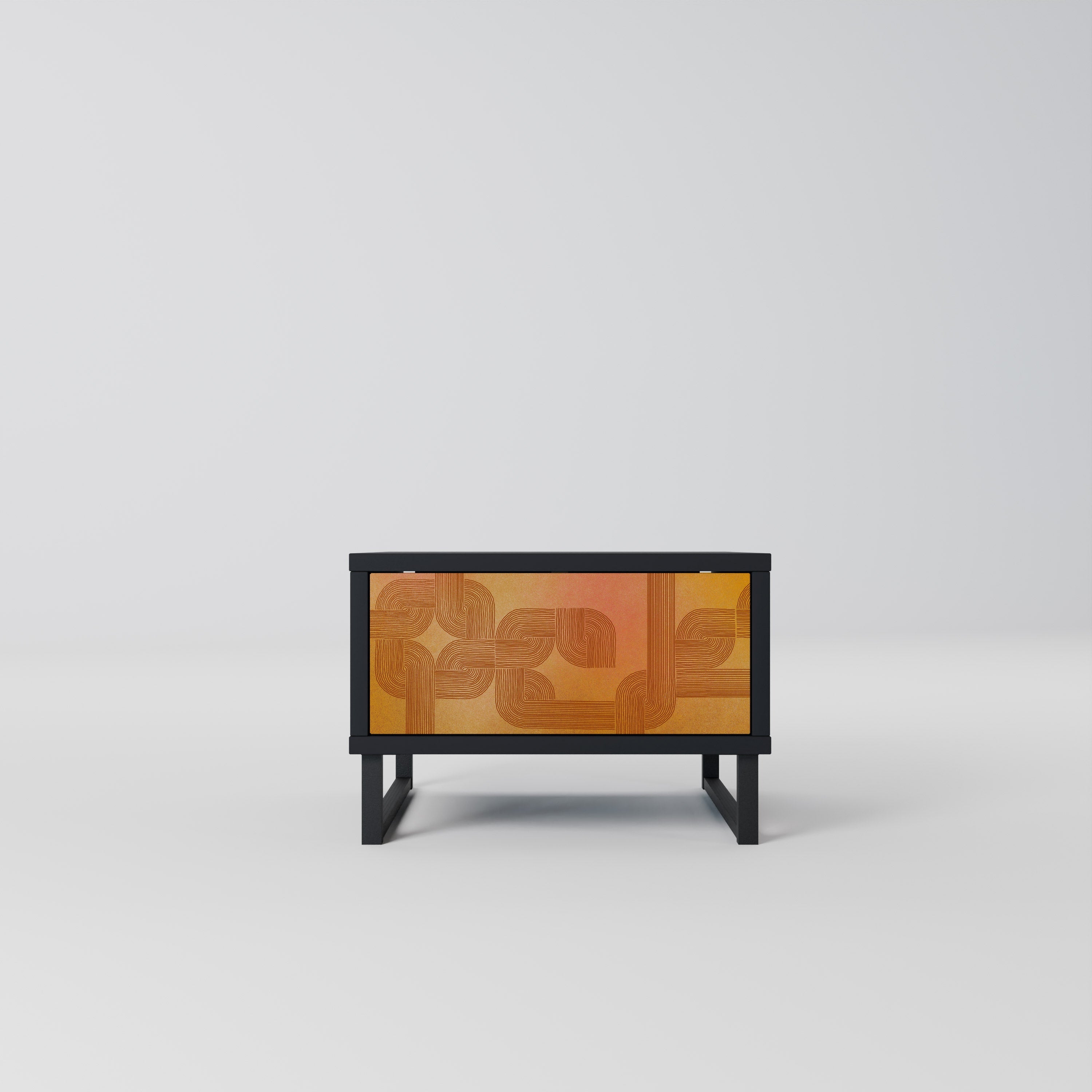 STRENGTHENING RELATION Mesa de Cabeceira em Acabamento Preto