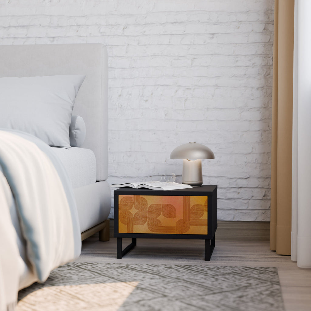 STRENGTHENING RELATION Nightstand in Black Finish