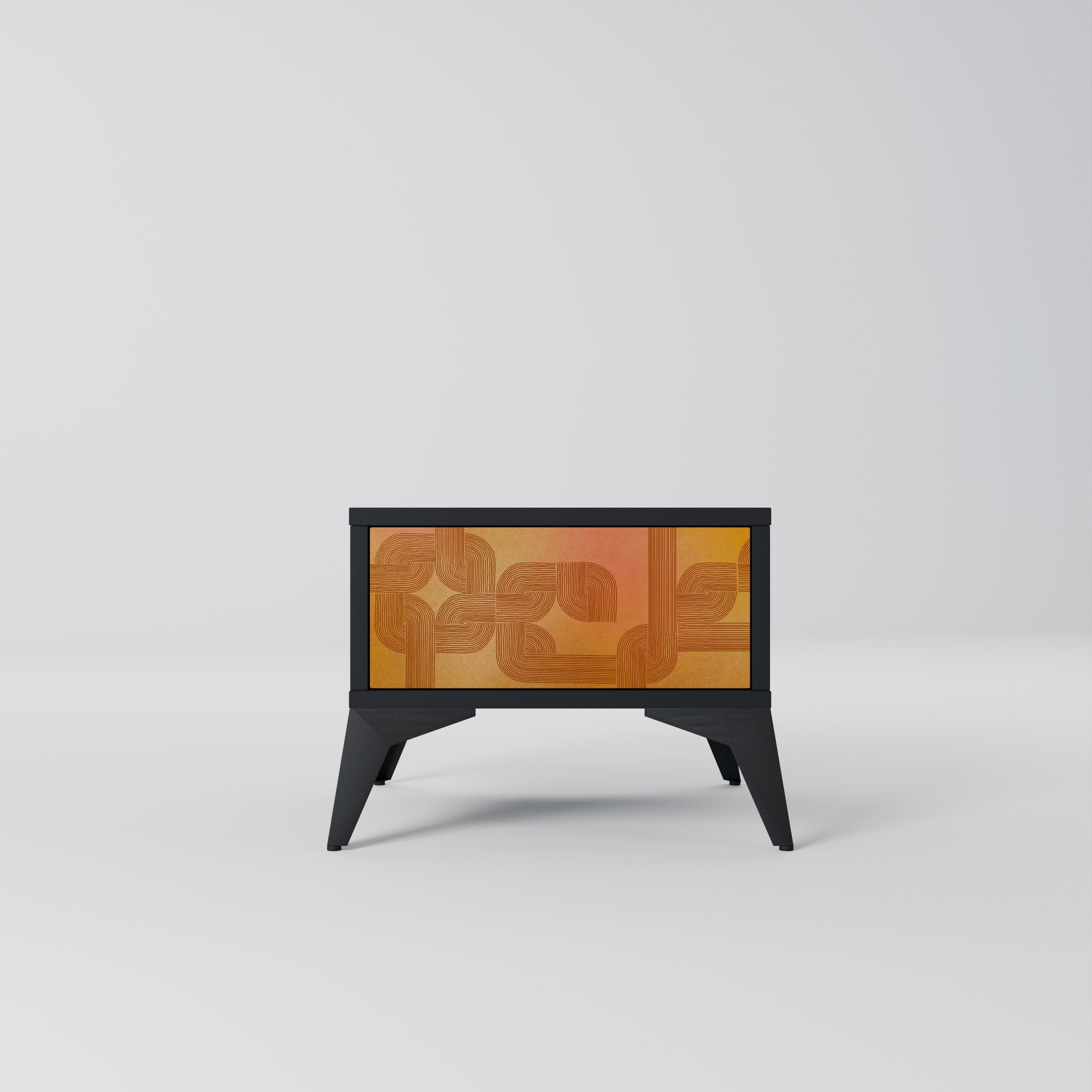 STRENGTHENING RELATION Mesa de Cabeceira em Acabamento Preto