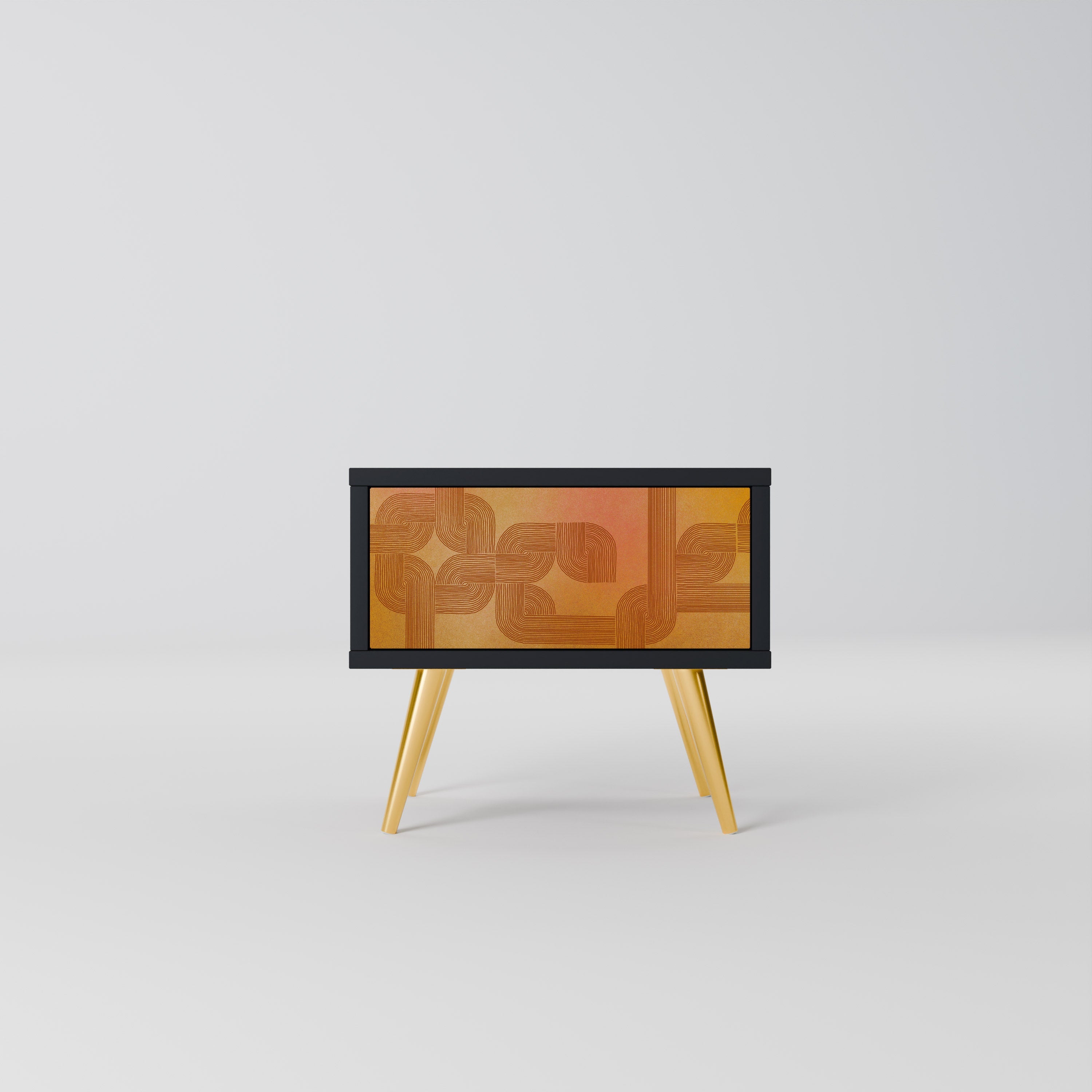 STRENGTHENING RELATION Mesa de Cabeceira em Acabamento Preto